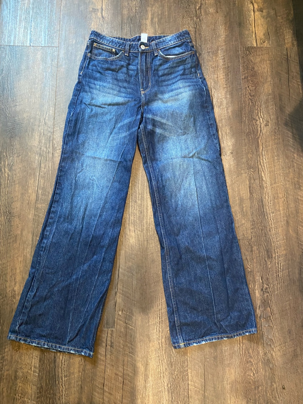 Classic Blue Denim wide leg Jeans